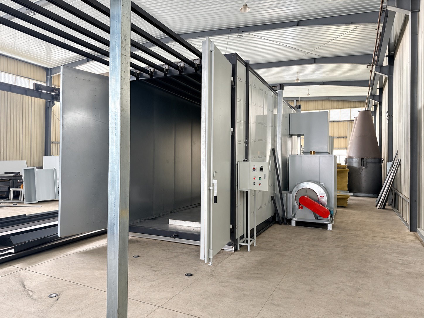 Top hung system from the side